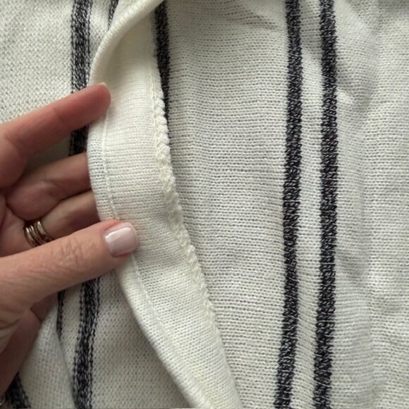 VINTAGE 80s IZOD Lacoste Alligator Striped Indie Grandpa Cardigan Sweater Large - Picture 7 of 9